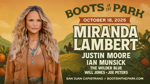 Boots in the Park OC: Miranda Lambert