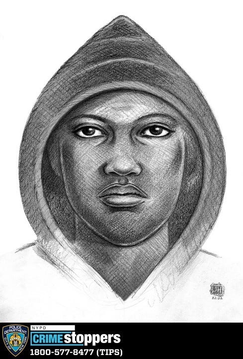 Police released this sketch of the suspect on Wednesday