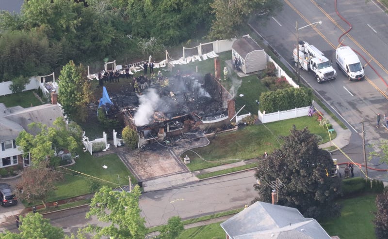 Little was left of the house after the early morning fire on Tuesday
