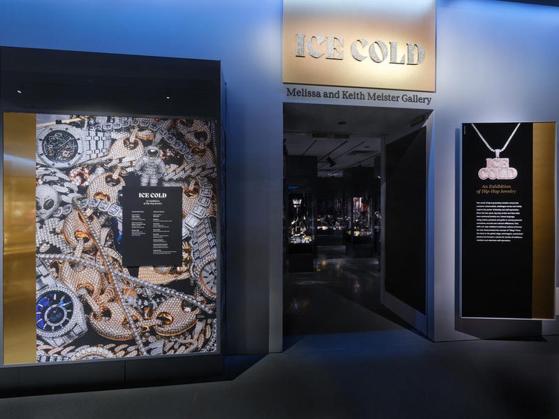 "Ice Cold: An Exhibition of Hip-Hop Jewelry" opened at the American Museum of Natural History on May 9, in the Melissa and Keith Meister Gallery, part of the Allison and Roberto Mignone Halls of Gems and Minerals.