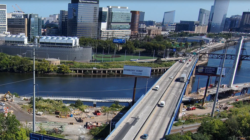 Bridge deck repair on two structures in the Grays Ferry neighborhood in Philadelphia will close a section of eastbound Interstate 76.