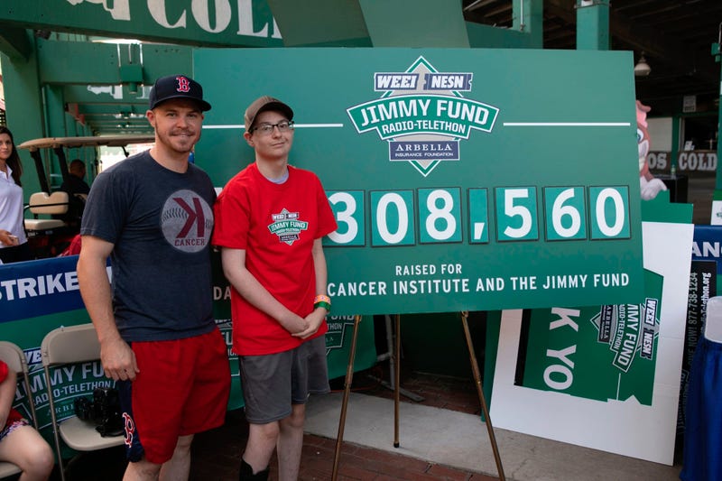 Brock Holt with Mason Giove