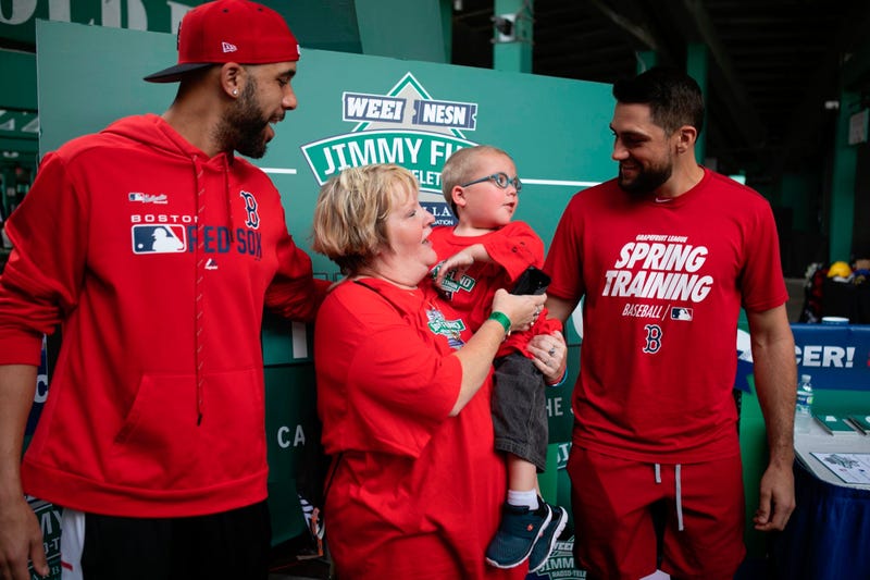Abe Landau with David Price and Nathan Eovaldi
