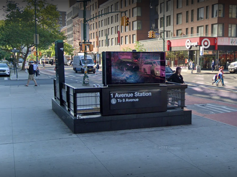 1st Avenue subway station in the East Village.