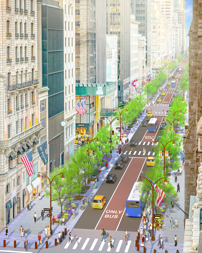 The redesign is inspired by similar redesigns in Paris, London and Tokyo, officials said