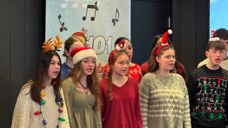 B101's 2025 High School Christmas Choir Competition Champions Woodstown High School Performs at B101