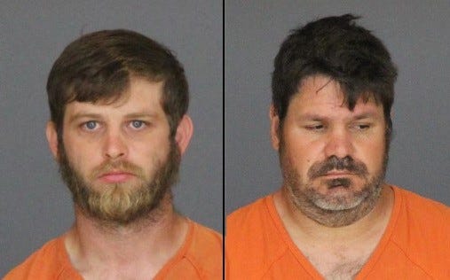 Booking photos of Austin Ray Sabb-Visga (left) and Todd Alan Sabb-Visga (right)