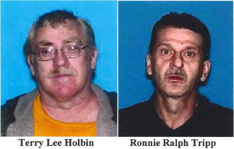 Terry Lee Holbin, left, and Ronnie Ralph Tripp