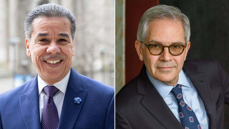 Carlos Vega and Larry Krasner