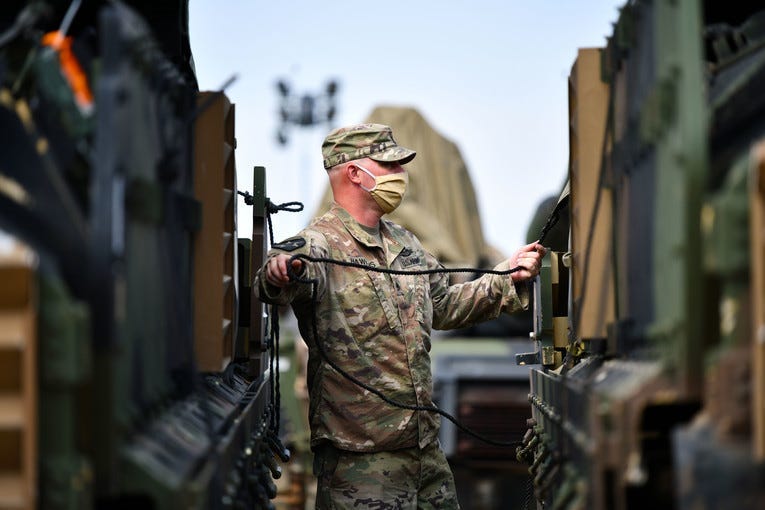 A soldier assigned to Bravo Company, 2nd Battalion, 12th Cavalry Regiment