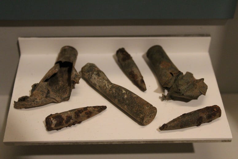 Bullets from the Holocaust display at the Jewish Heritage Museum.