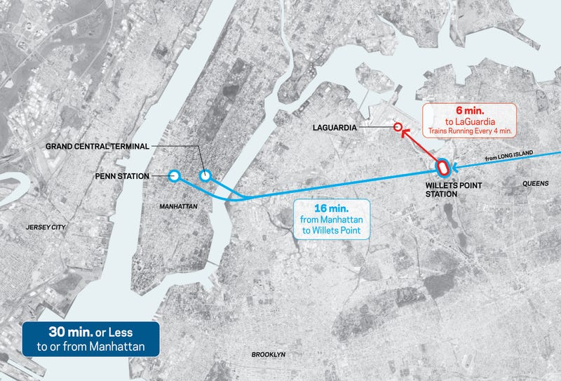 Map of airtrain route