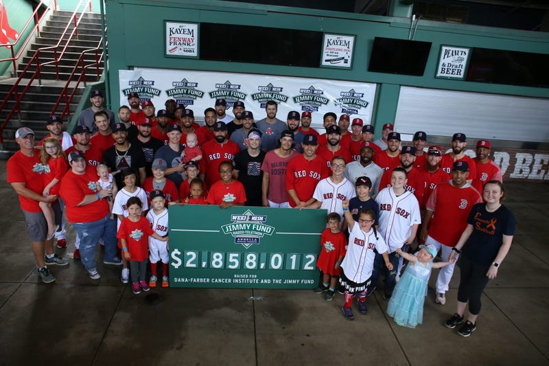 Jimmy Fund Patients with the Boston Red Sox.