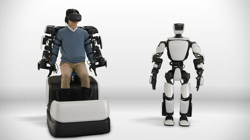 Toyota Motor Corp.'s T-HR3 robot is designed to mirror physical actions performed by a remote human operator. 