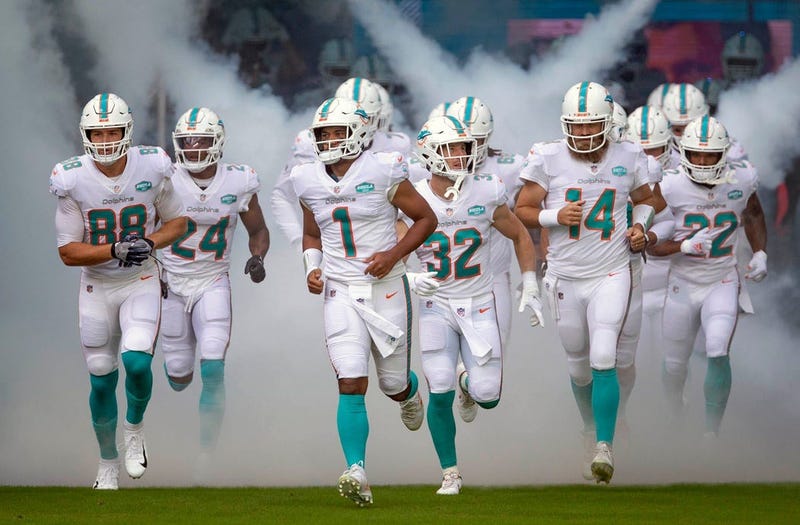 2020 Dolphins coming out of tunnel