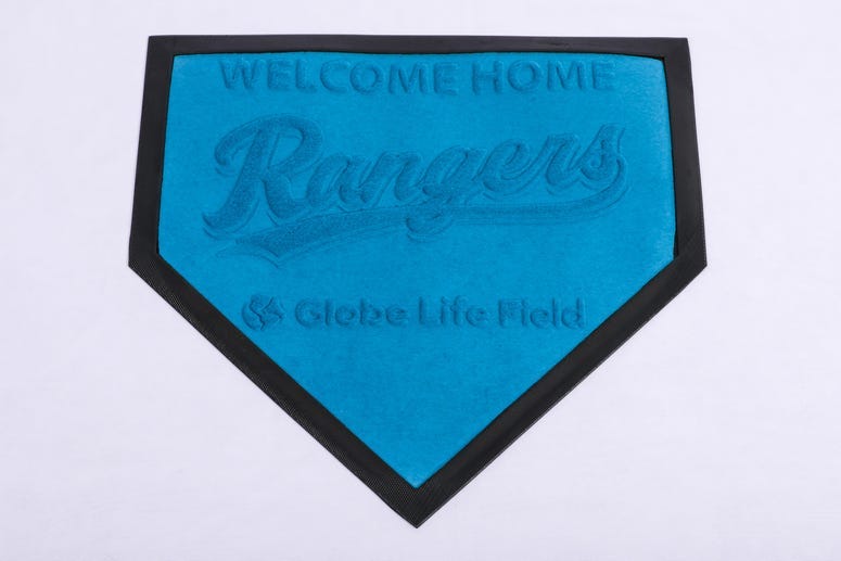 Globe Life Field Home Plate replica mat available on April 4th.