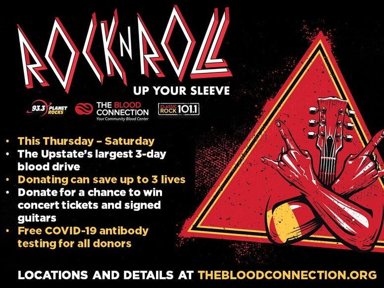 16th Annual Rock 'N Roll Up Your Sleeve Blood Drive