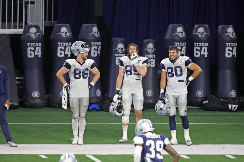 Blake Jarwin, Dalton Schultz, and Blake Bell