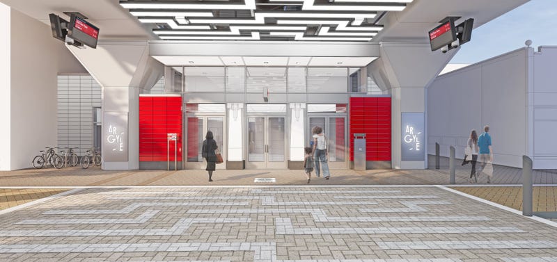 Rendering of the new Argyle Red Line station