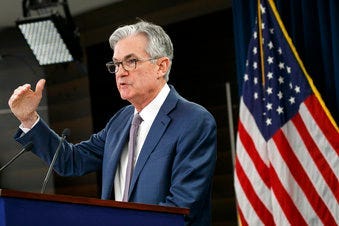 FILE - In this March 3, 2020 file photo, Federal Reserve Chair Jerome Powell speaks during a news conference to discuss an announcement from the Federal Open Market Committee, in Washington. (AP Photo/Jacquelyn Martin, File)
