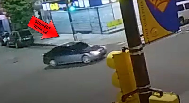 A picture of a vehicle which suspects were riding in before the deadly double shooting near 60th and Walnut on Sunday evening.