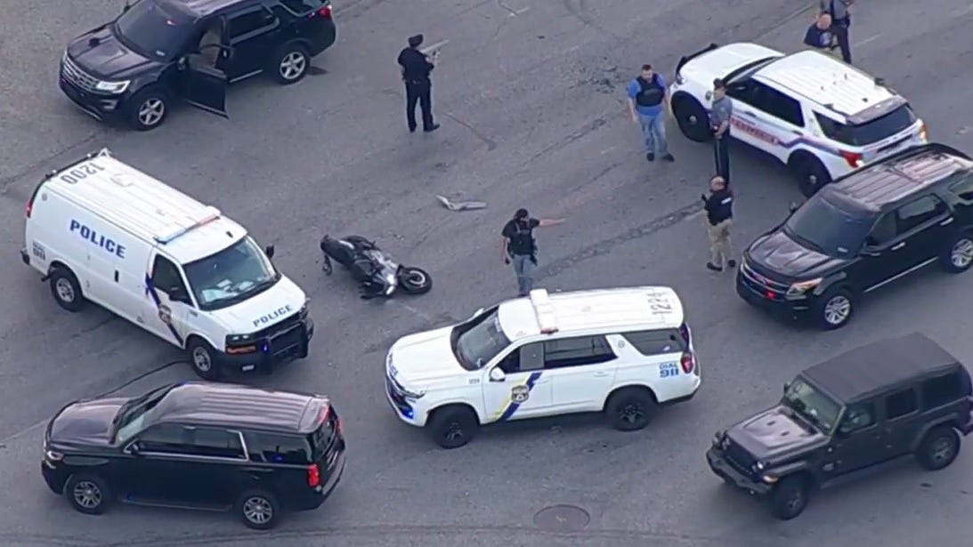 Suspect fires at police, steals vehicle with SWAT gear