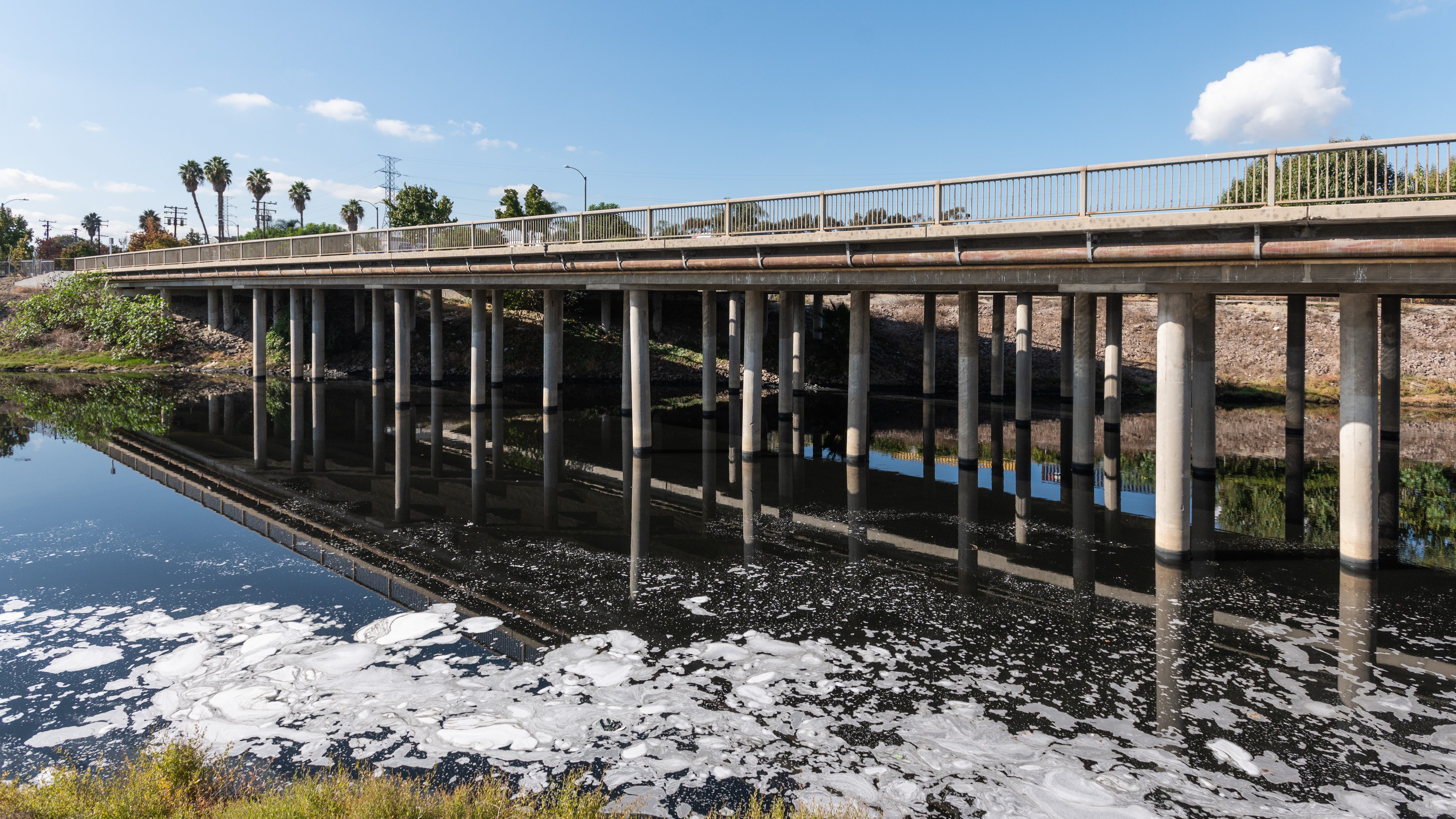 Carson residents sue over pungent channel odor
