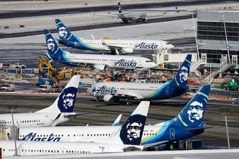 FILE - Alaska Airlines said over 300 employees among the company's workforce in Anchorage may lose their jobs on Oct. 1, 2020. (AP Photo/Ted S. Warren, File)
