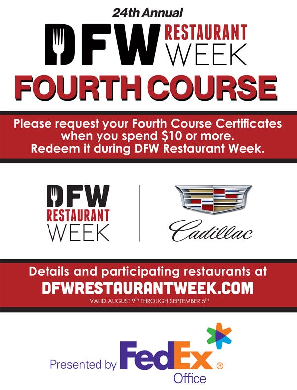 2021 DFW Restaurant Week FedEx Fourth Course social