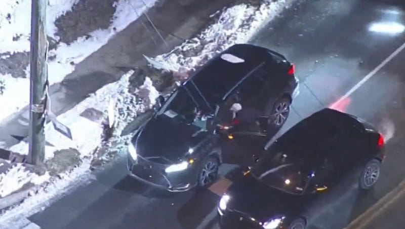 A man whom police say carjacked a woman's vehicle, crashed into several others and led a chase with officers across North Philadelphia.