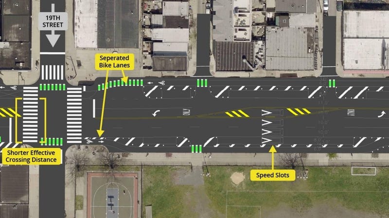 Part of a Washington Avenue repaving and improvement plan.