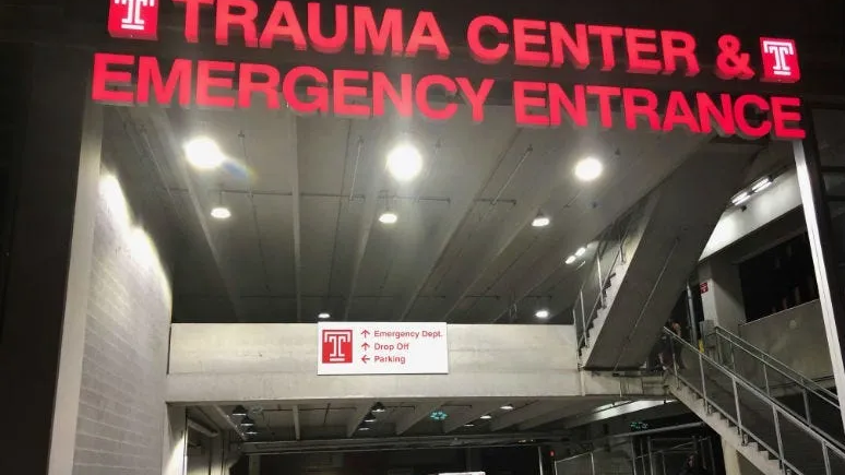 Temple University Hospital's Trauma Center.
