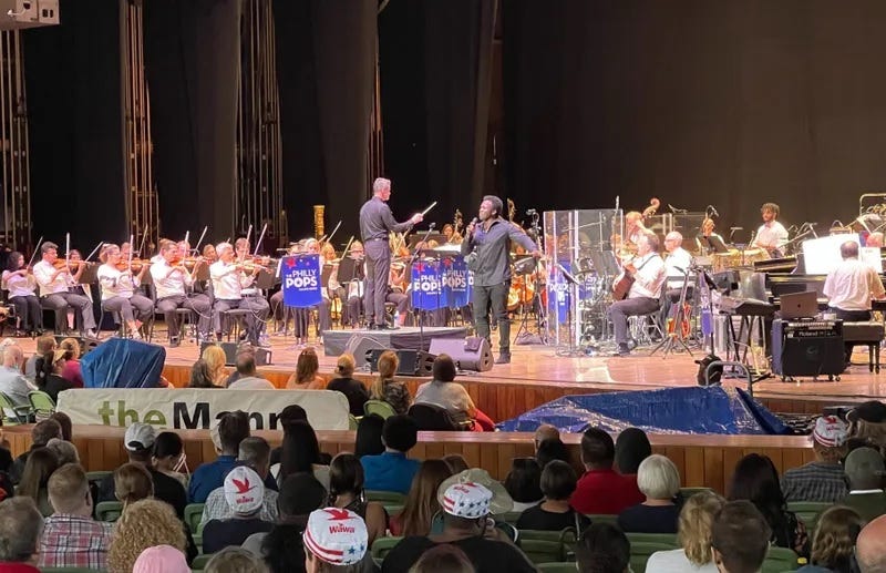 The Philly Pops performing on July 3, 2022 at the Mann Center.