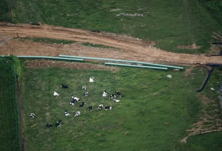 Construction for the Sunoco Mariner East pipeline.