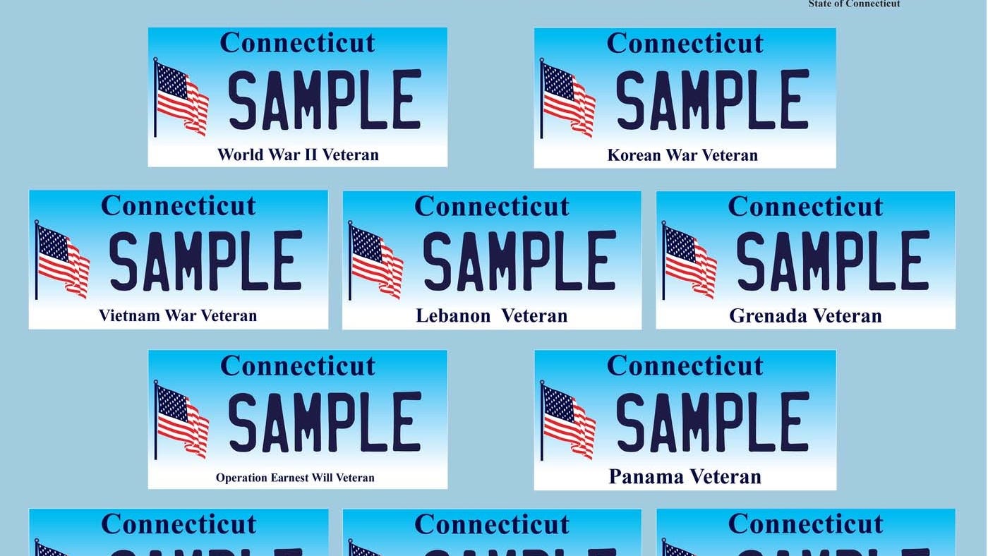CT debuts 10 new license plates for veterans commemorating specific wars