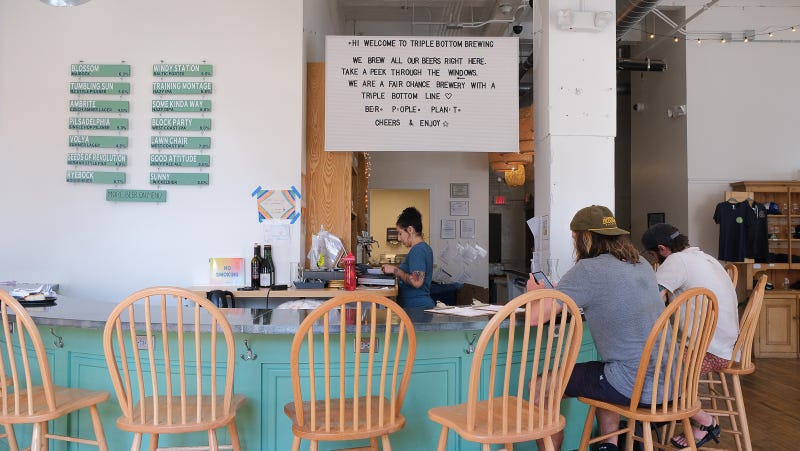 Triple Bottom Brewing prides itself on being a “fair-chance business” that hires people who face barriers for employment.