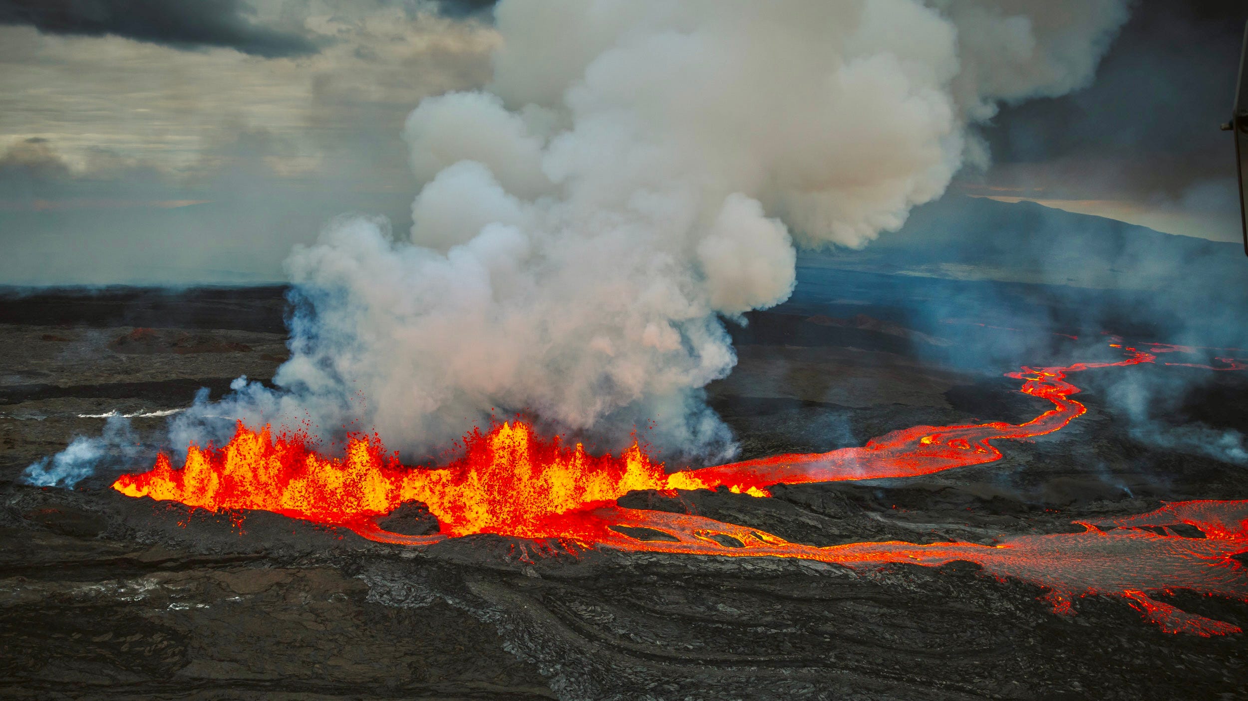 World's largest active volcano seen from space as it erupts for first time in 38 years