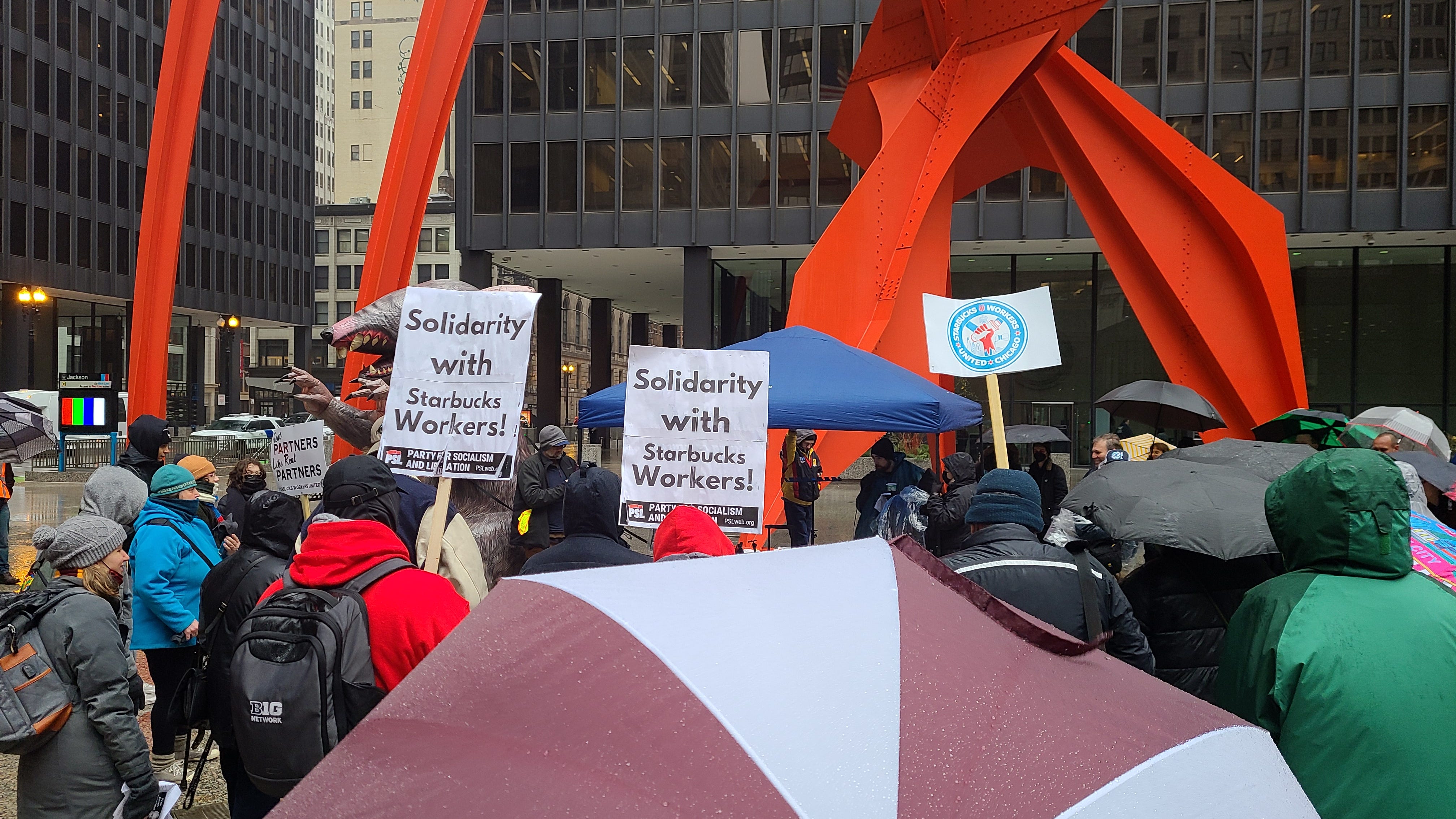 Starbucks workers mark anniversary of unionization movement