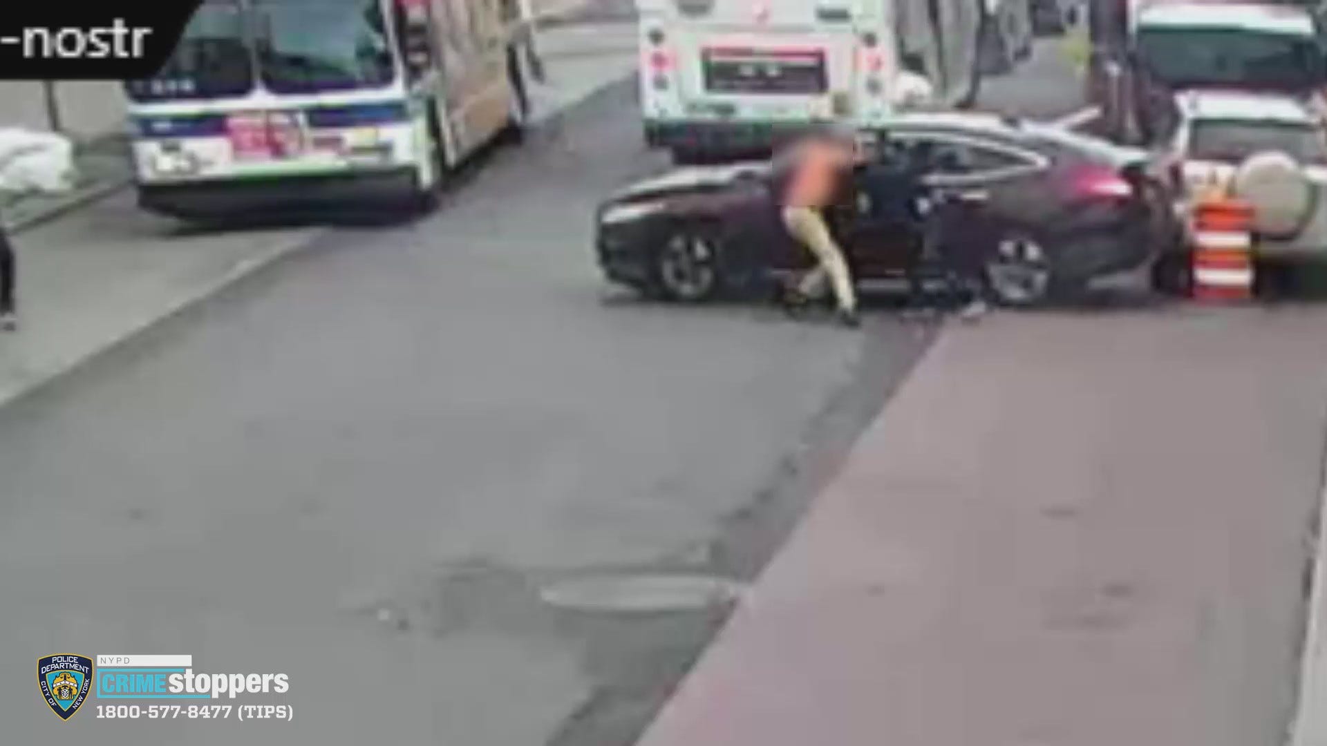 VIDEO: Man who crashed into MTA bus, SUV while trying to steal car in Brooklyn sought