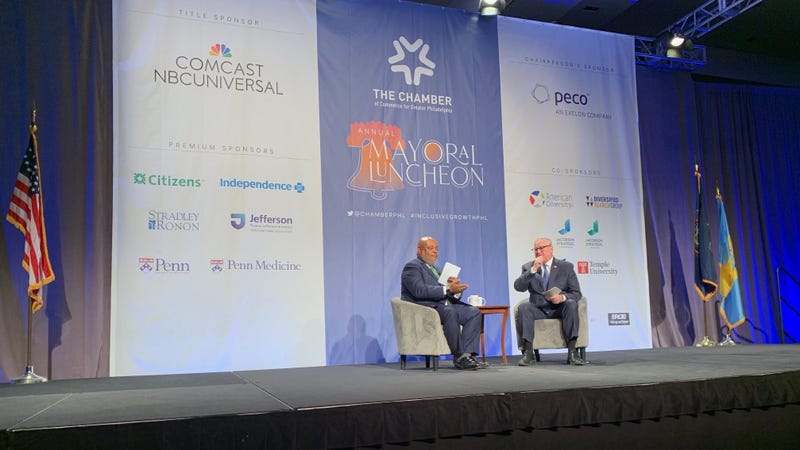 Independence Blue Cross President and CEO Gregory E. Deavens and Philadelphia Mayor Jim Kenney at the Chamber of Commerce of Greater Philadelphia's annual mayoral luncheon.