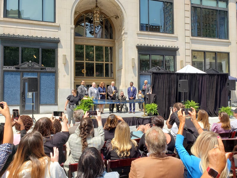 Ribbon cutting at Detroit's Book Tower