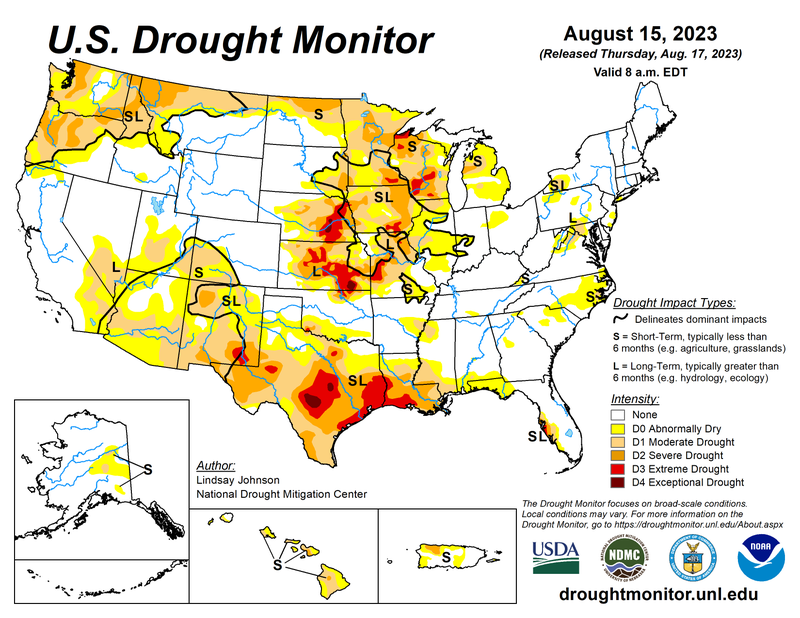 USDM drought map