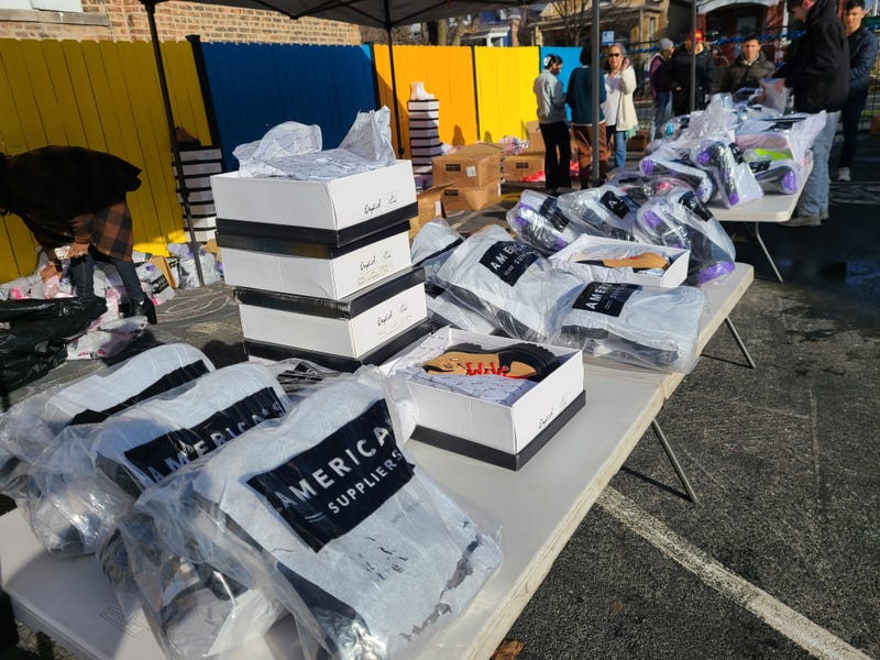 This weekend's Share the Love Englewood Winterfest featured some practical offerings — including winter clothing, shown here — in addition to the fun activities, said Growing Home Executive Director Janelle St. John.