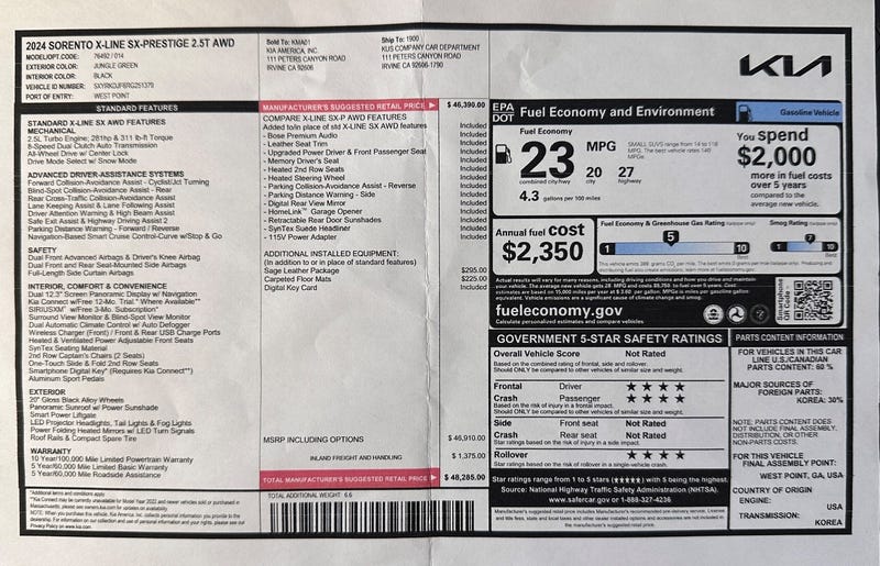 2024 Kia Sorento X-Line SX-Prestige 2.5T AWD