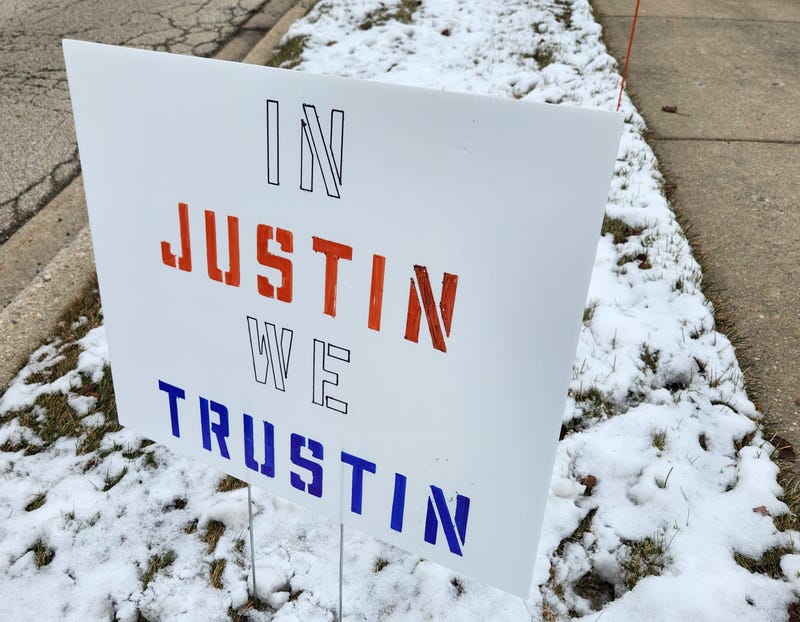 One of the signs that showed up outside of Halas Hall following the team's season-ending loss to the Packers.
