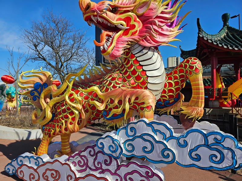 One of the floats for the Chinatown Lunar New Year Celebration, which will kick off at 1 p.m. on Sunday.