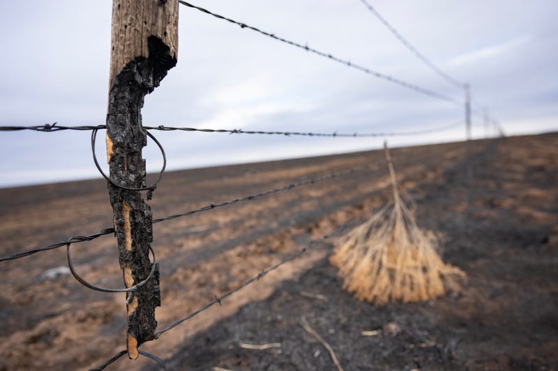 Burnt wire from fires