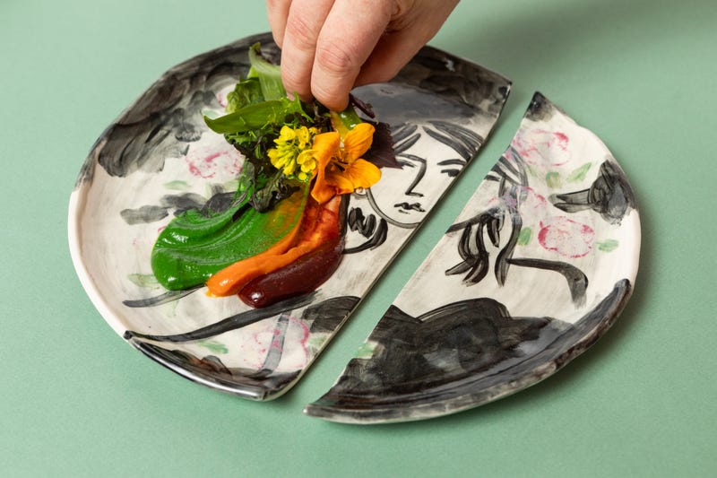 One of the dishes off of Esmé's new menu, which was unveiled on May 2. It features artwork from Meghan Borah, a Chicago-based artist whose work centers around an exploration of femininity through oil on canvas, watercolor and more.