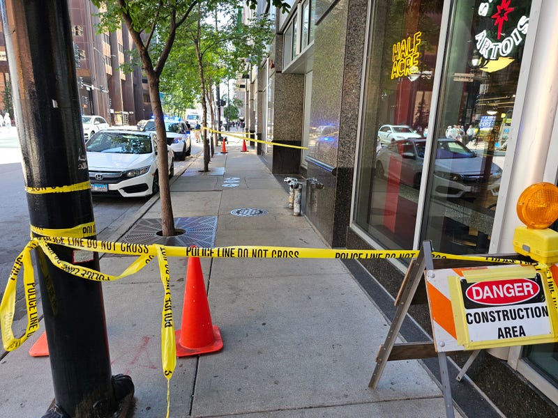 shooting scene outside Whole Foods