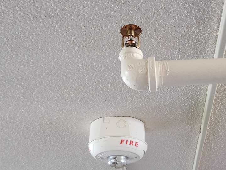 Sprinkler and alarm